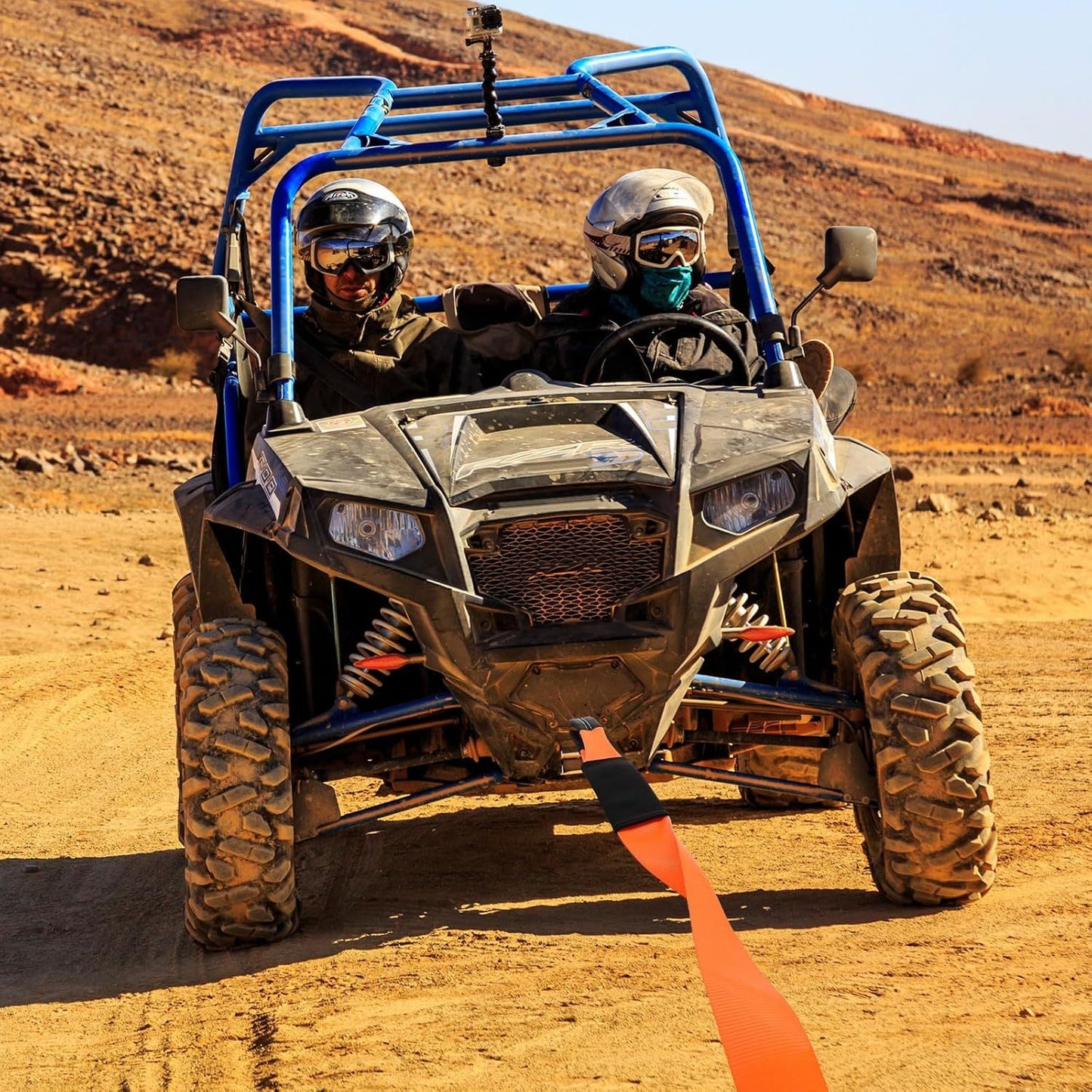 3" Recovery Towing Strap with Reinforced Loops & Protective Sleeves