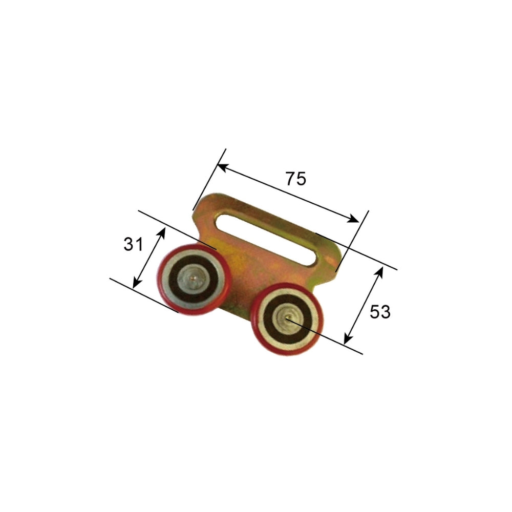A20912 Curtain Side Trailer Roller Replacement Durable Dual - Wheel Pulley for Secure Tarpaulin & Rain Cloth Support, Easy - Install Reliable Trailer Part