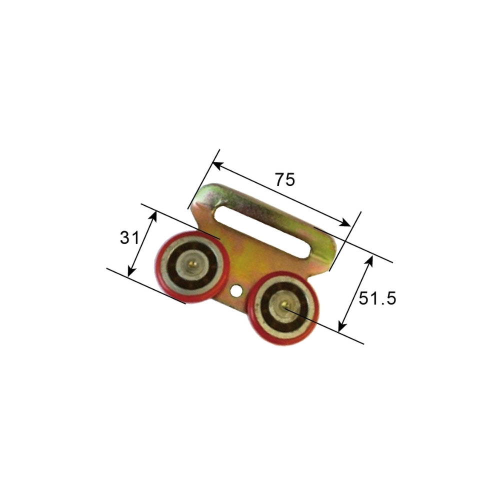 A20912 Curtain Side Trailer Roller Replacement Durable Dual - Wheel Pulley for Secure Tarpaulin & Rain Cloth Support, Easy - Install Reliable Trailer Part