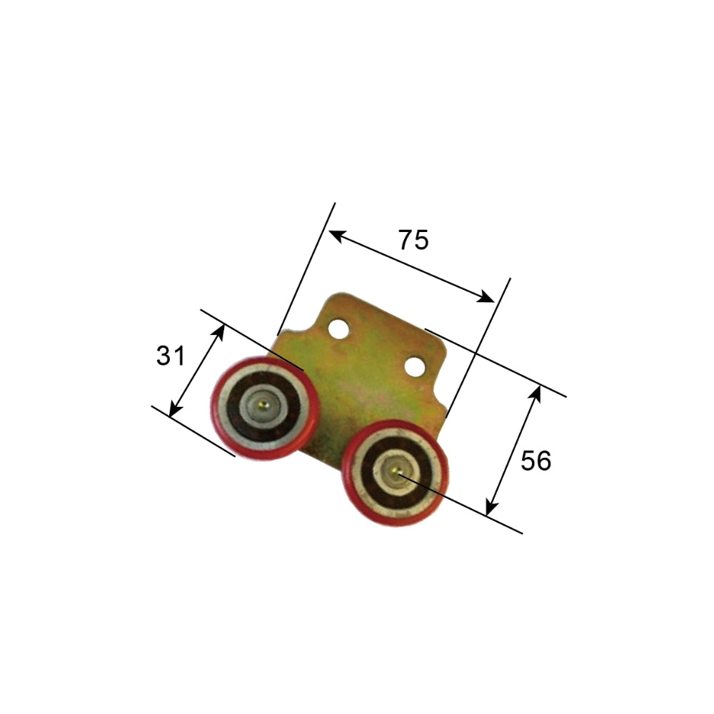 A20912 Curtain Side Trailer Roller Replacement Durable Dual - Wheel Pulley for Secure Tarpaulin & Rain Cloth Support, Easy - Install Reliable Trailer Part
