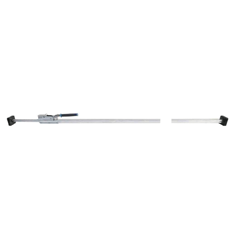 VR37-104-V3L Heavy-Duty Adjustable Jack Bar with 4"×4" Bolt-On Foot Pads - Adjusts from 86" to 119", Welded Square Tube Steel Jack Bar for Cargo Securing in Transport Vehicles