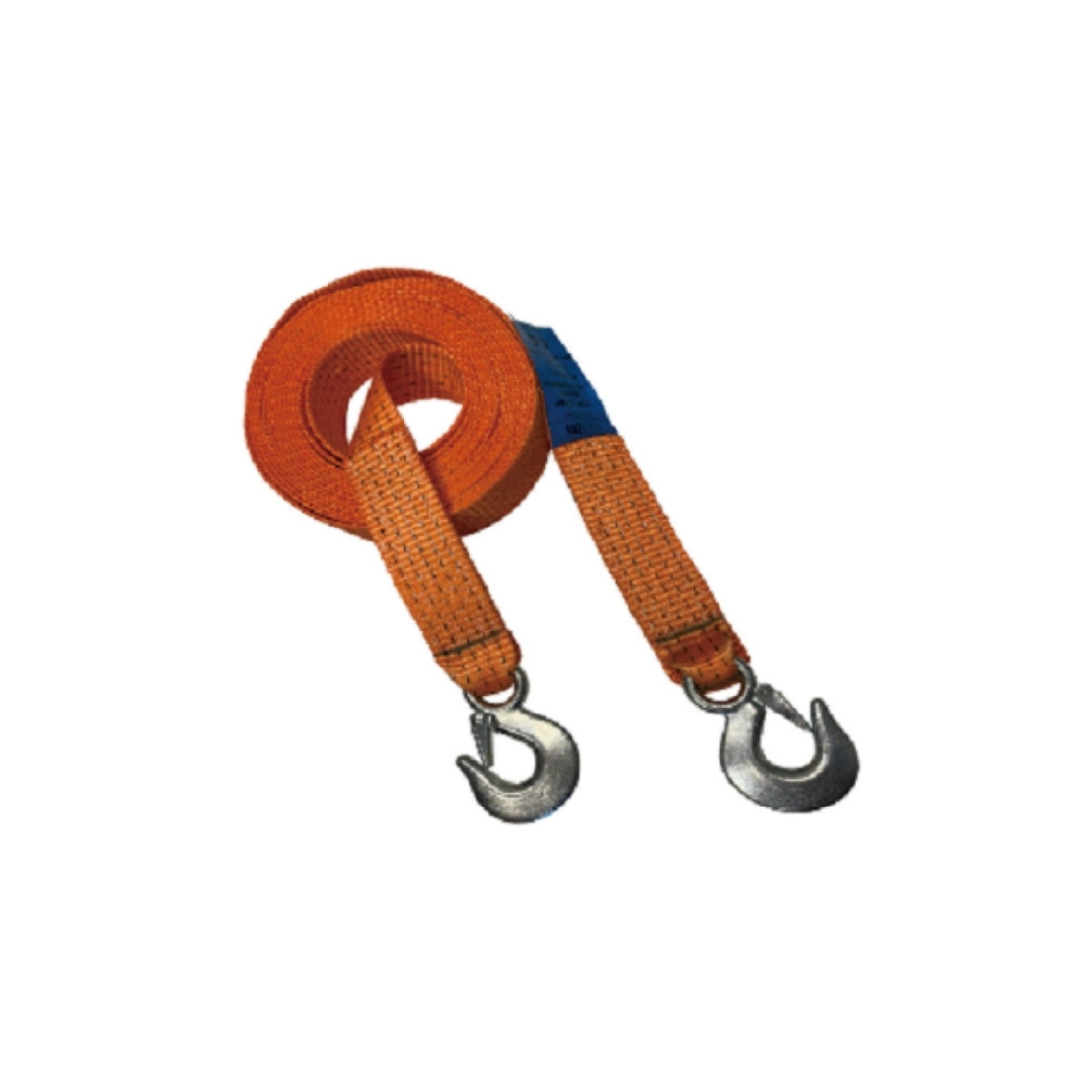 Sangle de remorquage robuste TS04H-3004 avec crochets | Capacité de 1500 kg | Sangle en polyester tissé | Dépannage de camions, remorquage de VTT, dépannage de véhicules | Corde de remorquage fiable et polyvalente (5 cm x 4 m, bleue)