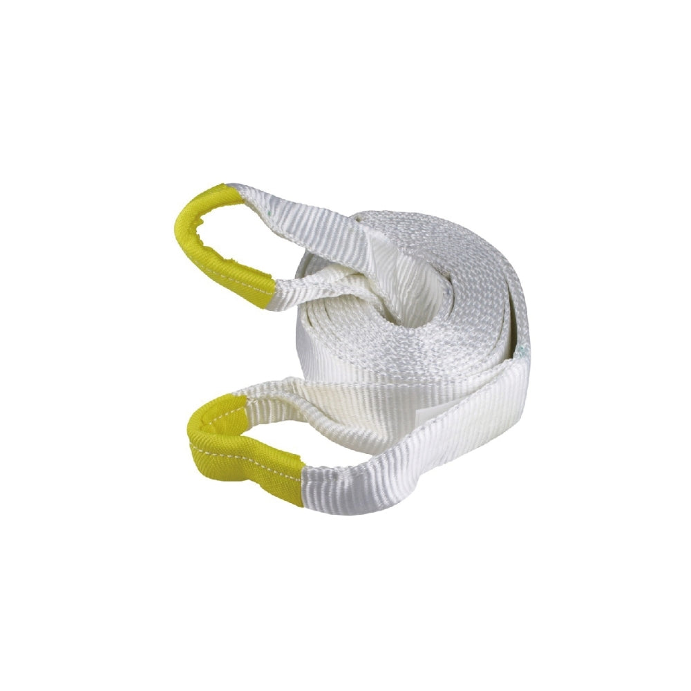 TS04L-2020 Стропа для буксировки с усиленными антиабразивными петлями 2in x 30ft Веревка для восстановления автомобиля 20,000 lbs Вместимость стропы для восстановления желтая