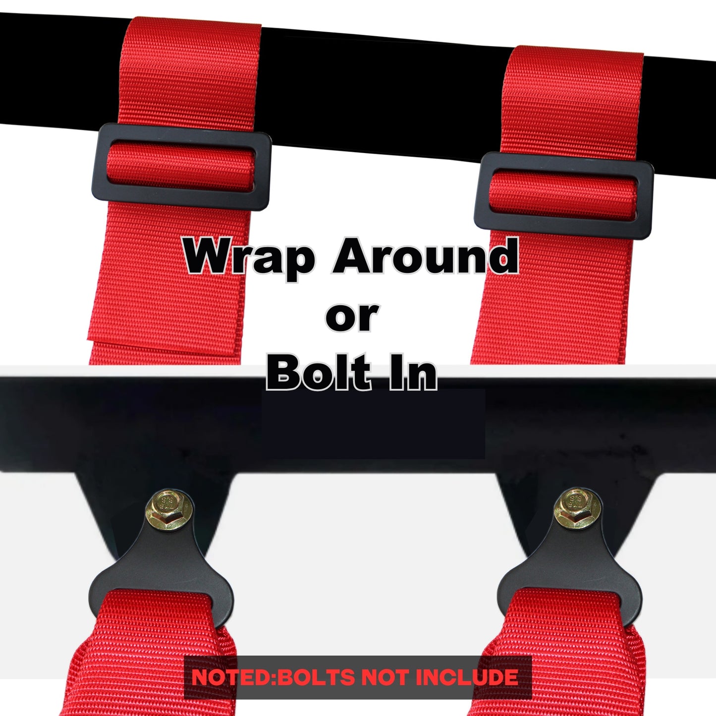 4 Point Harness with 3 Inch Padding with Quick Auto Buckle, 3" Harness Straps for Cars, Trucks, UTV and Off Road Vehicles
