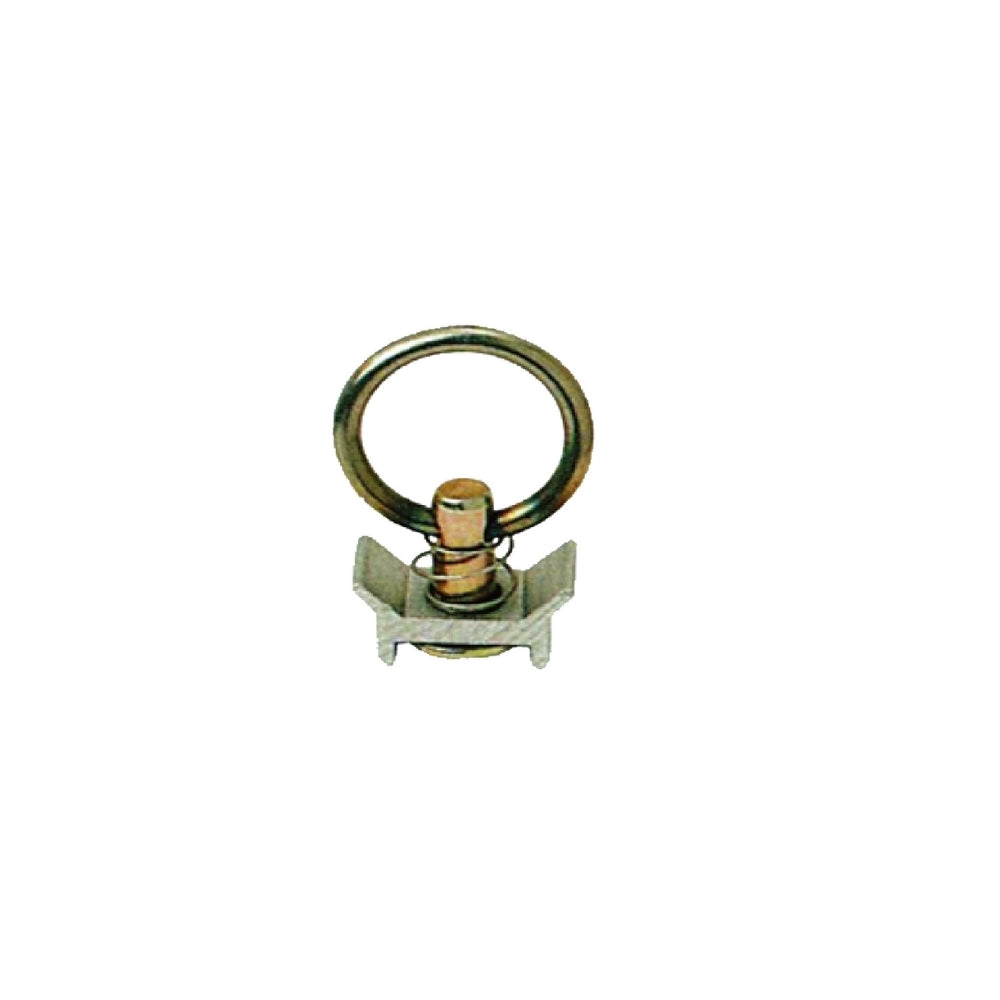 PT06K Single Stud L-Track Fitting with Round Ring | Stainless Steel Round Ring Aluminum Keeper Cargo Control for Airline Track Logistic Installation