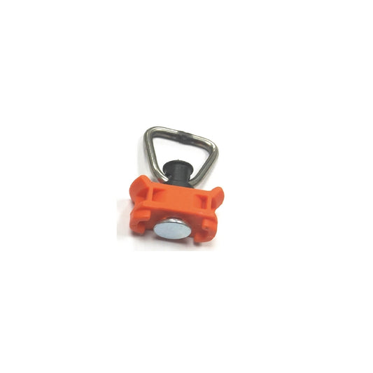 LR03-0 L Track Stud Fitting Rail L Track Tie Down Fitting Heavy Duty  Capacity with D Ring for Van Pickup Truck (Orange)
