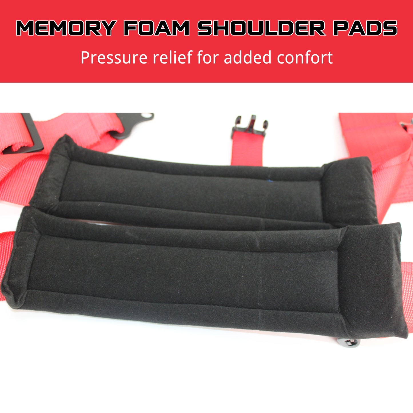 4 Point Harness with 3 Inch Padding with Quick Auto Buckle, 3" Harness Straps for Cars, Trucks, UTV and Off Road Vehicles