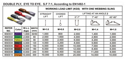 Sangles de levage personnalisables, sangles de gréement en polyester 2 plis, élingue plate à œillets pour palans, souches d'arbres, charges lourdes (pour l'Europe)