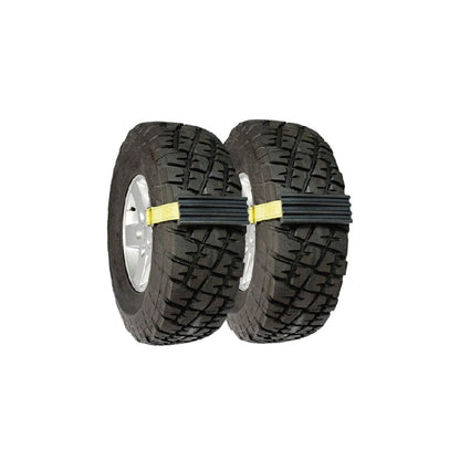 Устройство для сцепления шин TS01-W59 для автомобилей и малых внедорожников, комплект из 2 штук - противоскользящие аварийные ремни для шин, чтобы выбраться из снега, грязи и песка - альтернатива снежной traction mat или цепям для шин