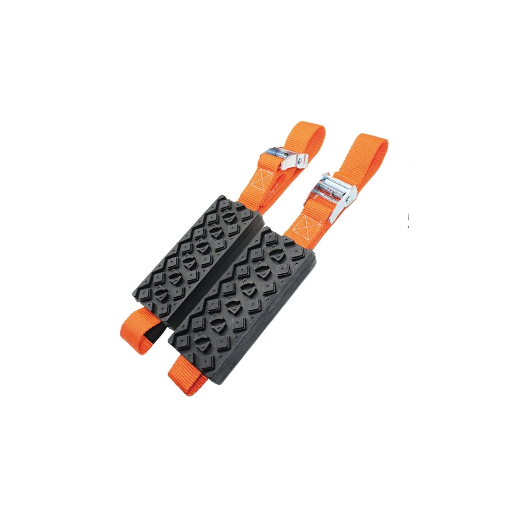 TS01-W59 Tire Traction Device for Cars & Small SUVs, Set of 2 - Anti Skid Emergency Tire Straps to Get Unstuck from Snow, Mud, & Sand - Snow Traction Mat or Tire Chain Alternative