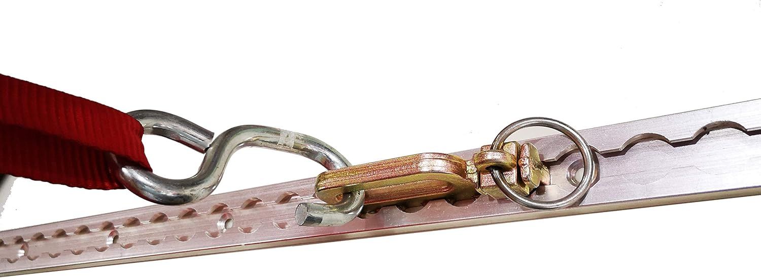 A10226-O Tie Down Anchor L Track Rail Quattro Stud Fitting with Round Ring -Break Strength 5500 lbs