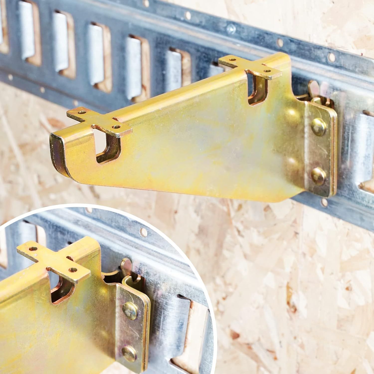 A10213FSB E-track Fixed Shelf Bracket for Secure Storage Support for Trailers Workshops Garages Easy Installation E-track Accessory