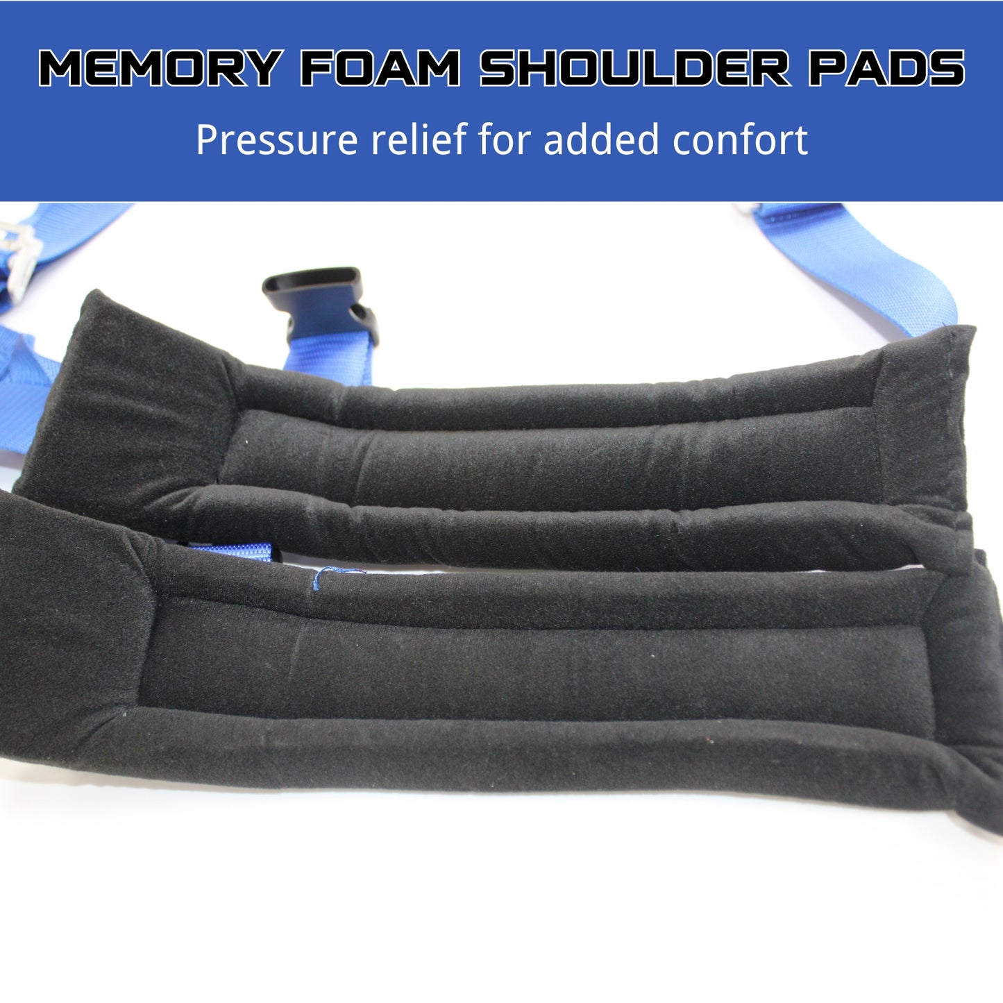 4 Point Harness 2 Inch Straps Upgraded Heavy Duty Buckle Compatible with Polaris Can-Am SxS UTV Off-Road with Ventilated Memory Foam Padding