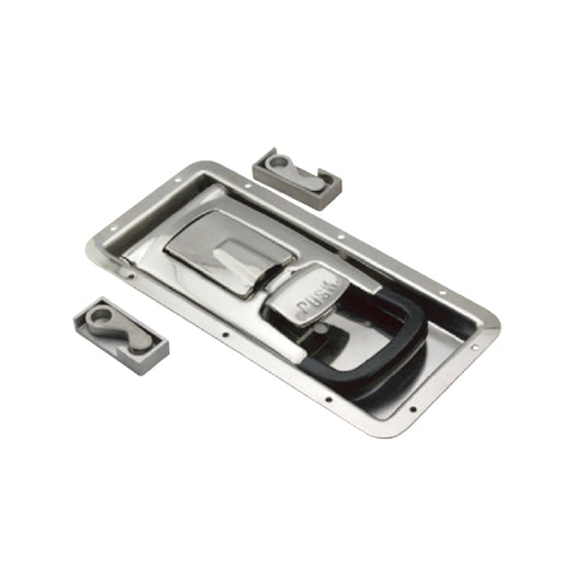 A10913 Stainless Steel Push Latch - Heavy Duty Metal Push Button Latch for Tool Box, RV, Cabinet - Secure, Durable and Easy to Install Press Latch