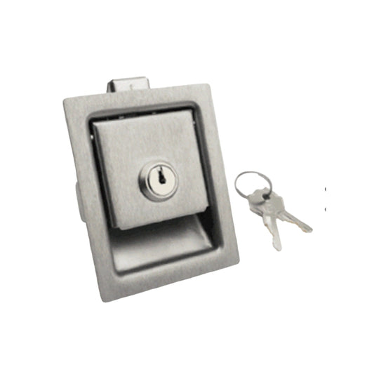 A10707-K  Heavy Duty Flush Mount Carbon Steel Single Point Paddle Handle Door Latches for Storage Rooms RV 1Pcs