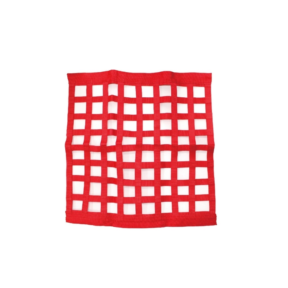CN101-2424 Filet de fenêtre rectangulaire rouge 45,7 cm de haut x 61 cm de large, style bordure, spécifications de montage, ruban, performance Allstar 