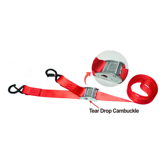 Cam Buckle Strap W/2 Fully Coated S Hooks