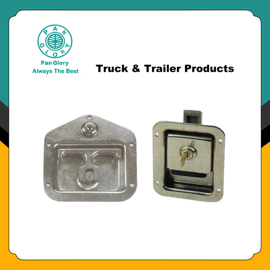 Tool Box Latch T Handle Latches with Lock Highly Polished Stainless Steel Tool Box Locks for Trailer Door RV Camper Truck Bed Toolboxes - Folding T-Handle Latch with Gasket