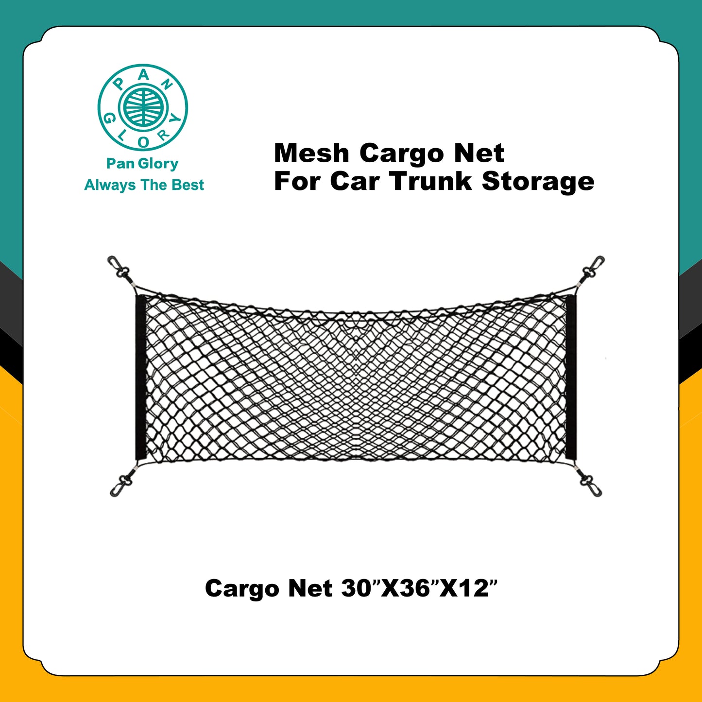 Cargo Net Stretchable, Car Exterior Accessories, Adjustable Elastic Trunk Storage Net with Hook for SUVs, Cars and Trucks