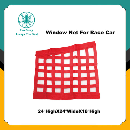 24" High x 24" Wide x 18" High Window Net, Ribbon Drag Window Safety Net, Drag Net Shape