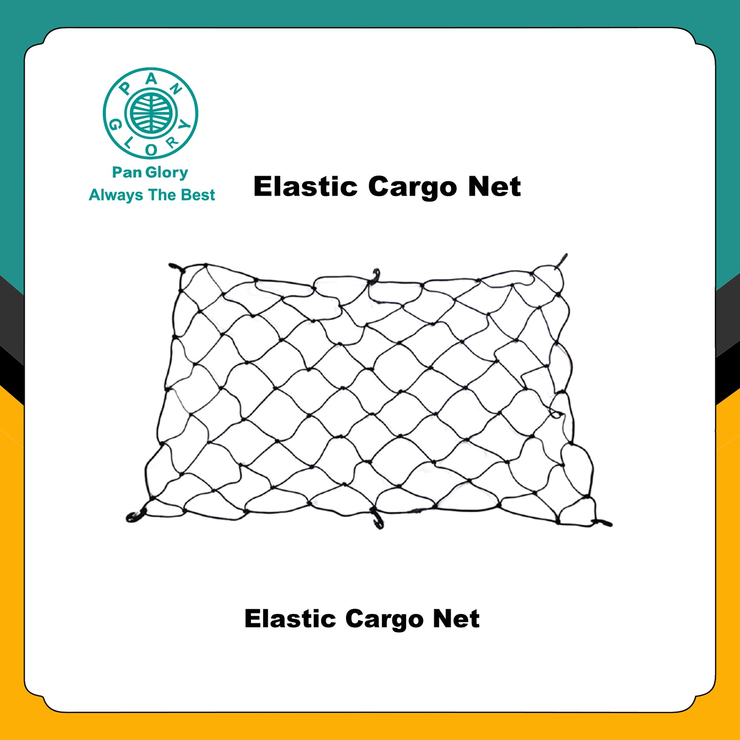 Truck Cargo Net with Mesh Grid Super Duty Bungee Heavy Duty Bed Netting for Truck Bed Stretches with 12 Adjustable Metal Carabiners by Cenipar