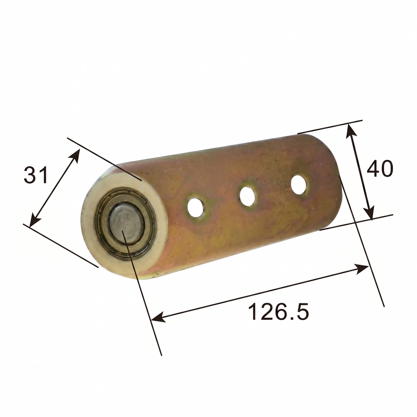 126.5mm / Steel Straight Strap Single Curtain Roller by Pan Glory