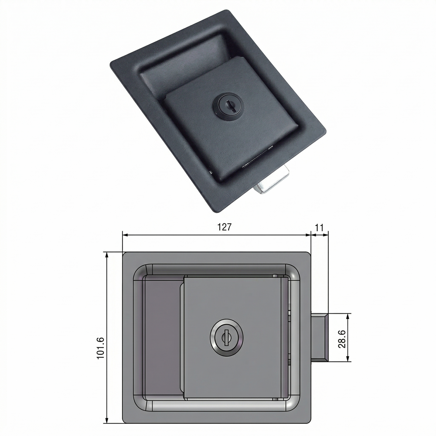 Standard Flush Mount Paddle Latch Pan Glory