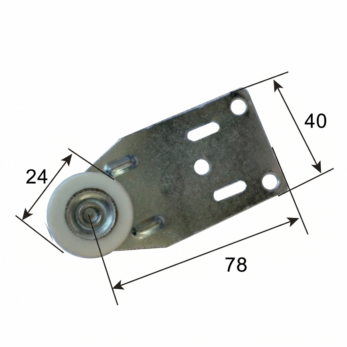 Long Offset Plate (Nylon) Angled & Offset Plate Curtain Roller by Pan Glory