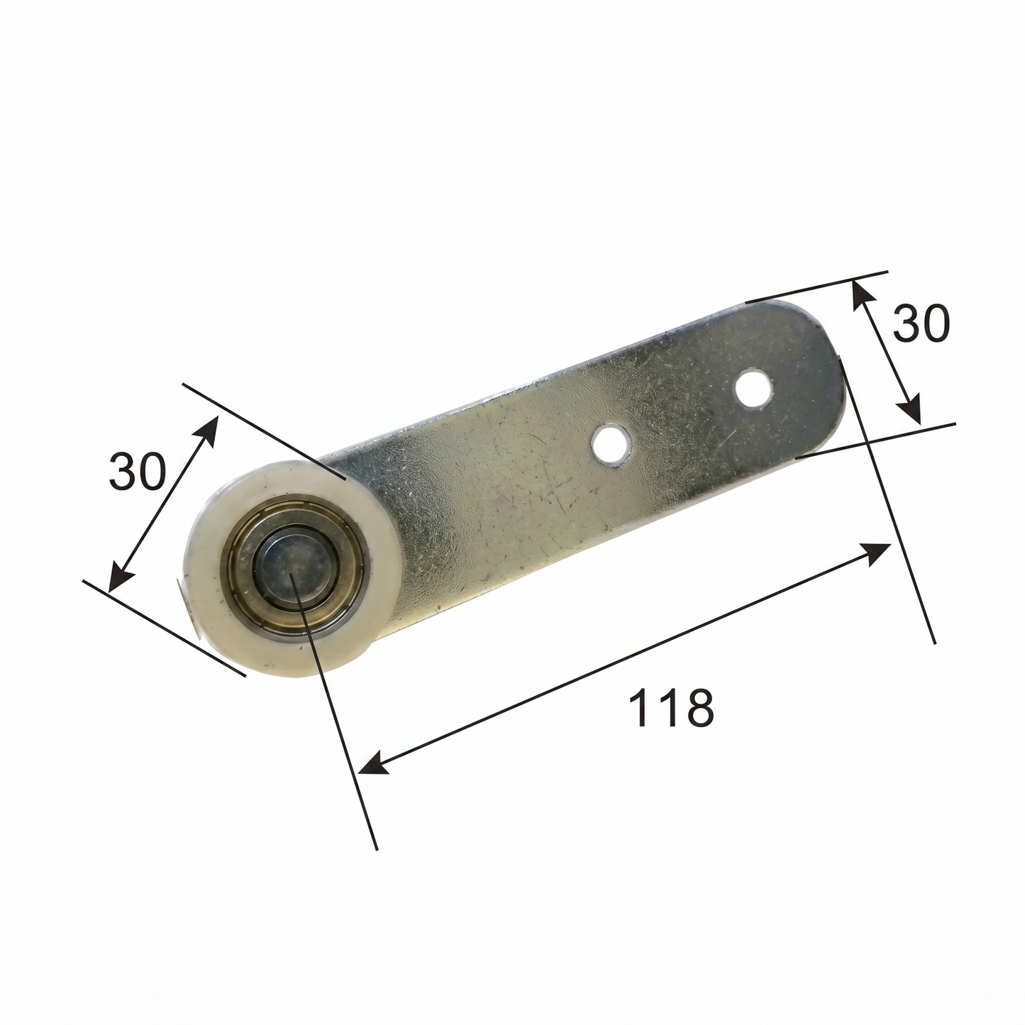 118mm / Steel (H:23) Straight Strap Single Curtain Roller by Pan Glory