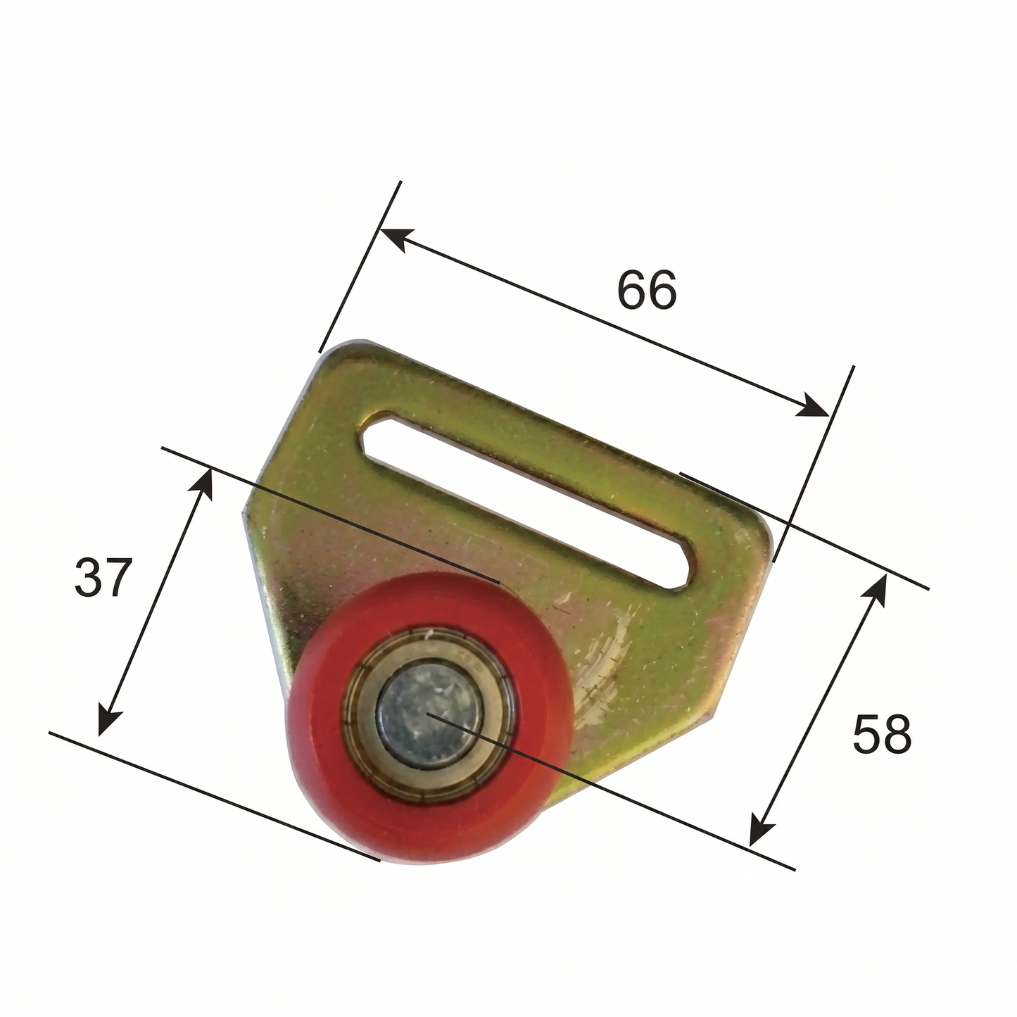 Red Nylon / 29mm Slotted Plate Single Curtain Roller by Pan Glory