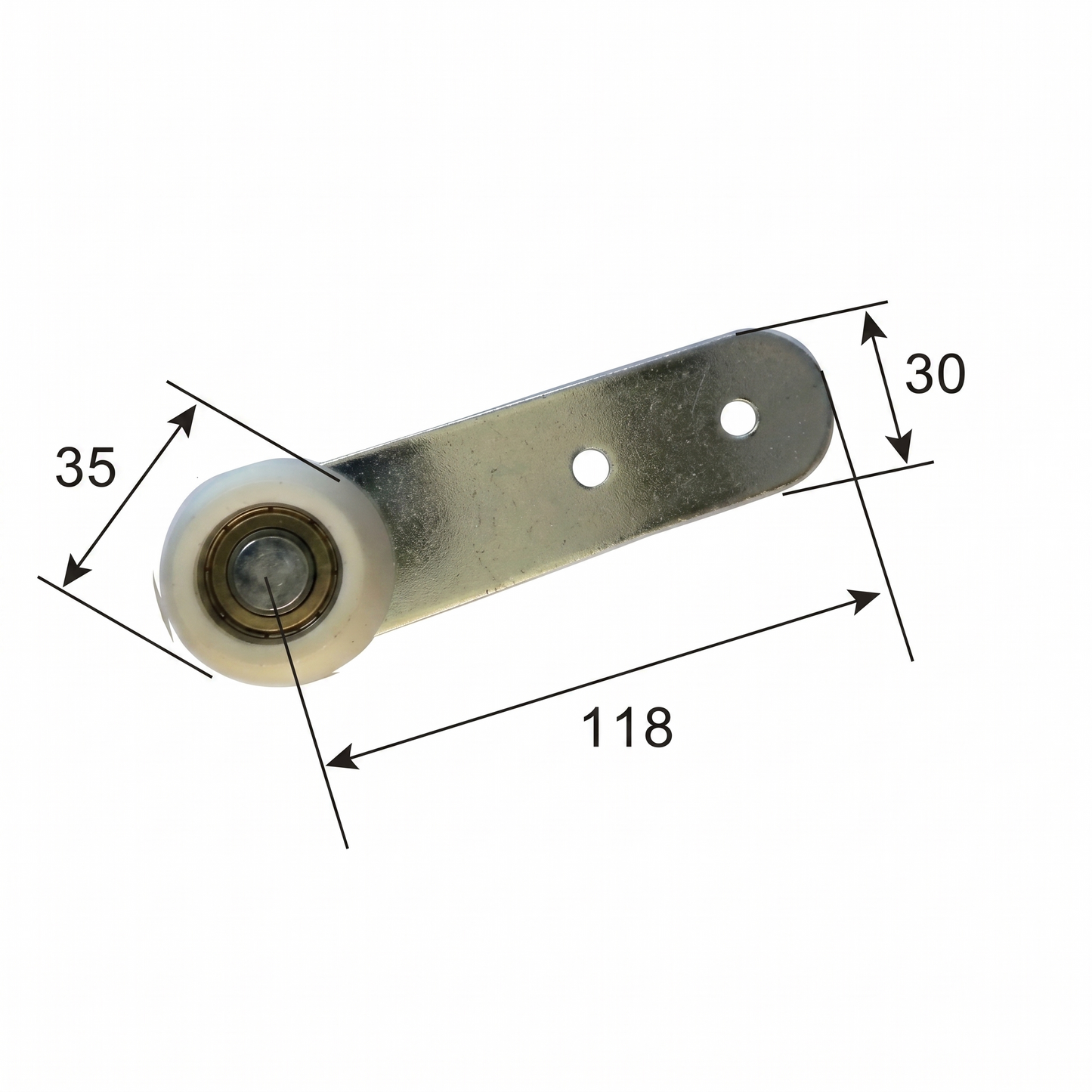 118mm / Steel (H:29) Straight Strap Single Curtain Roller by Pan Glory