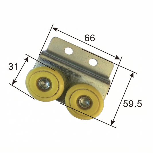 Flat Wide Base Side-by-Side Double Curtain Roller by Pan Glory