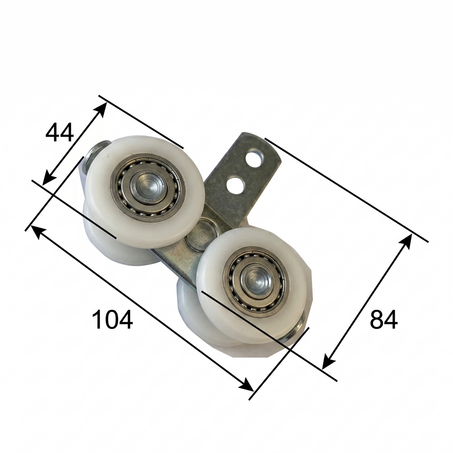 104mm / Nylon Inline Double Curtain Roller by Pan Glory