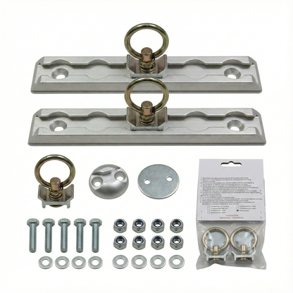 Kit de herrajes para pernos de riel en L de aluminio