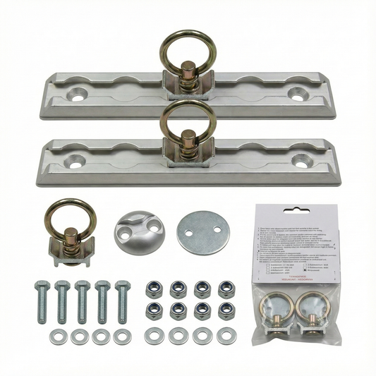 Kit de herrajes para pernos de riel en L de aluminio