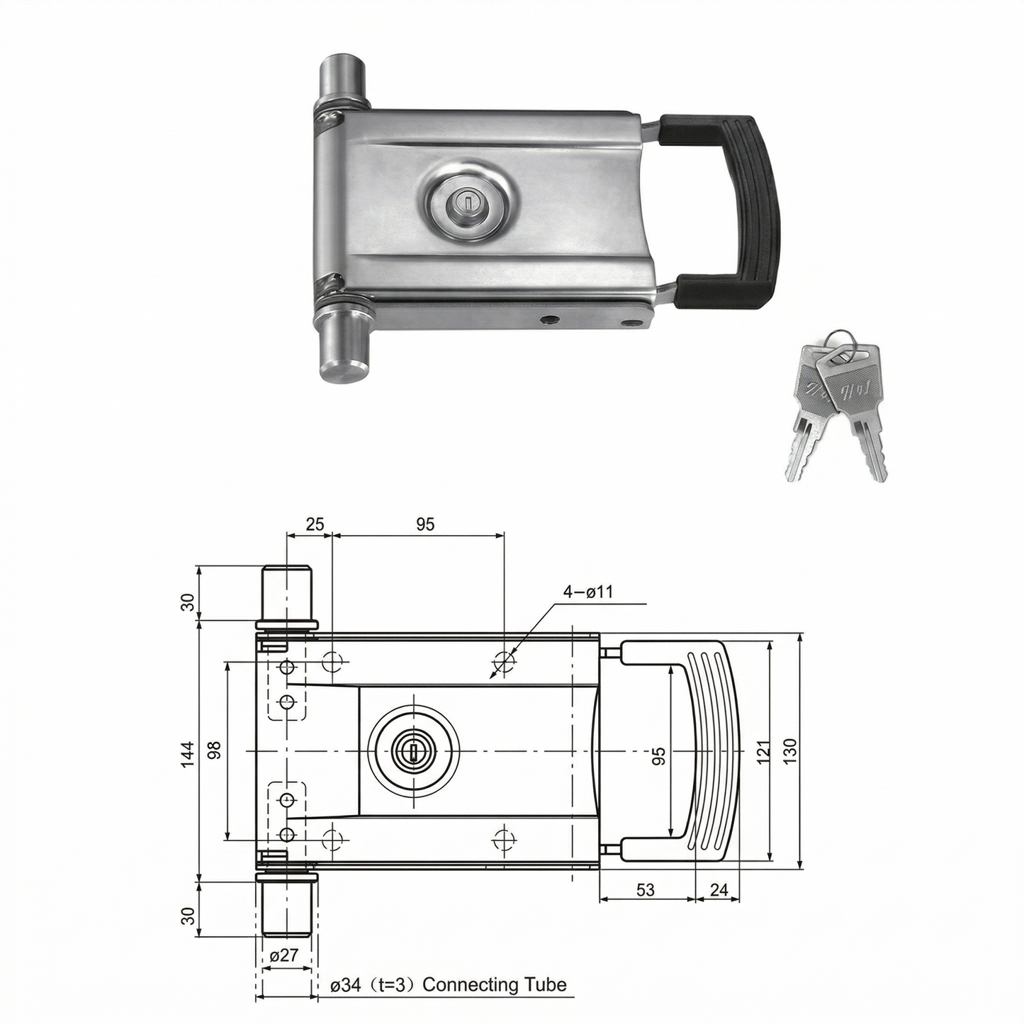 Recessed Box Lock for Cam-Action Tube Pan Glory