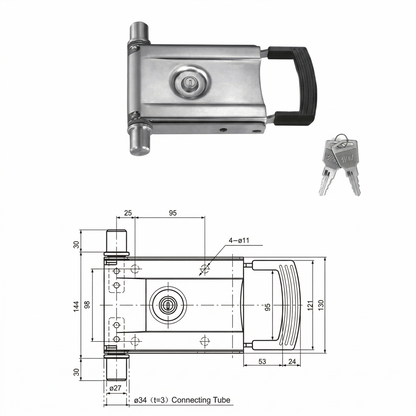 Recessed Box Lock for Cam-Action Tube Pan Glory