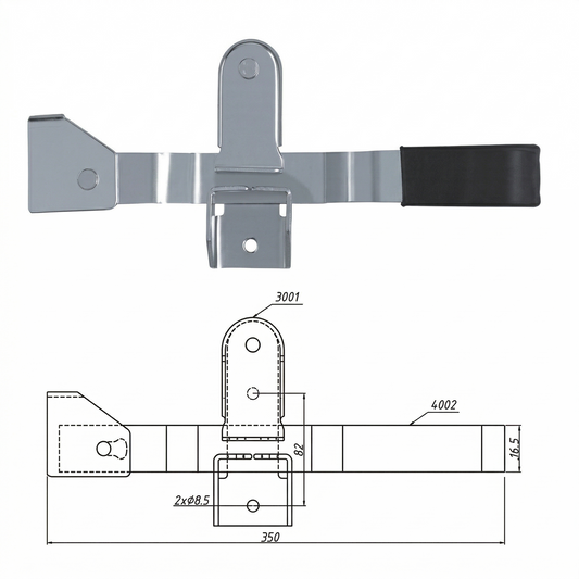 Lever Handle with Keeper Assembly Pan Glory