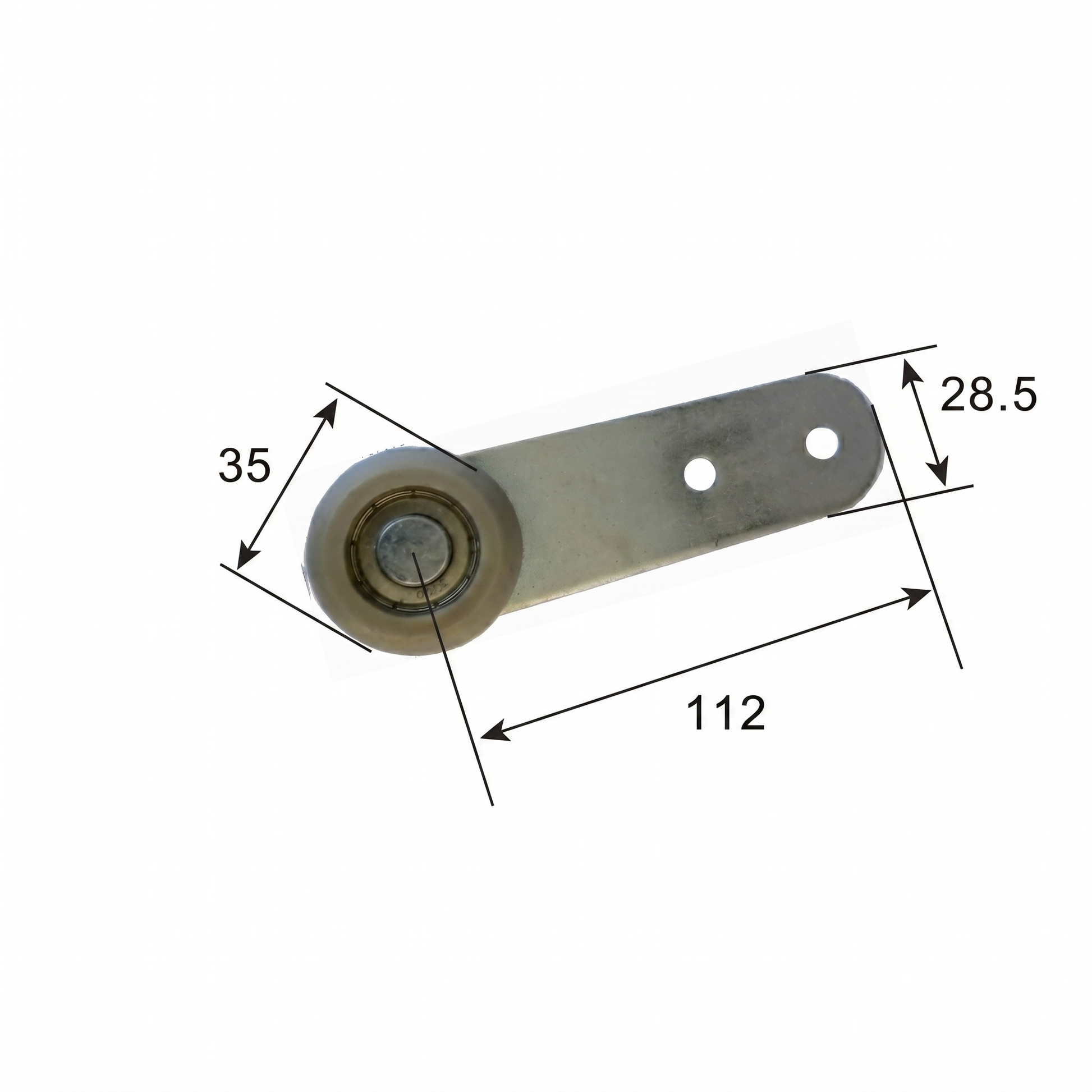112mm / Steel Straight Strap Single Curtain Roller by Pan Glory