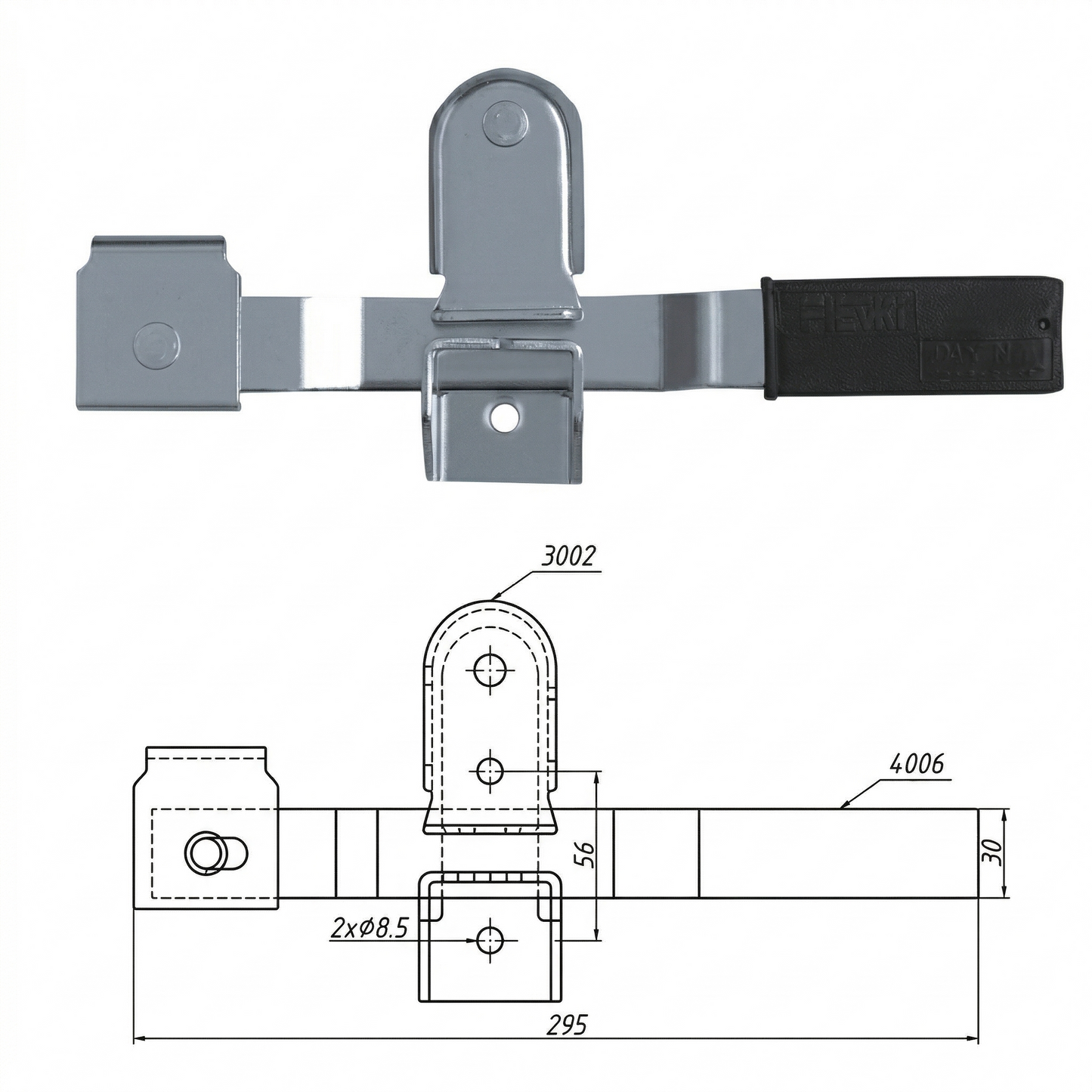 Lever Handle with Keeper Assembly Pan Glory