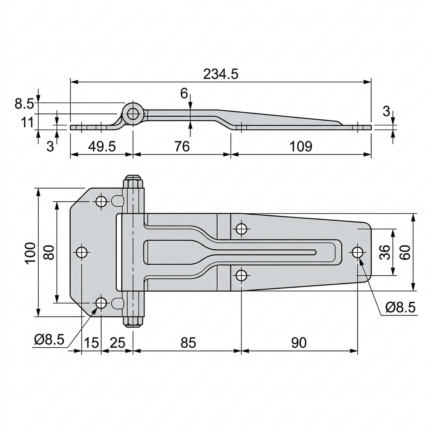 270° & 180° Opening Door Hinge Pan Glory