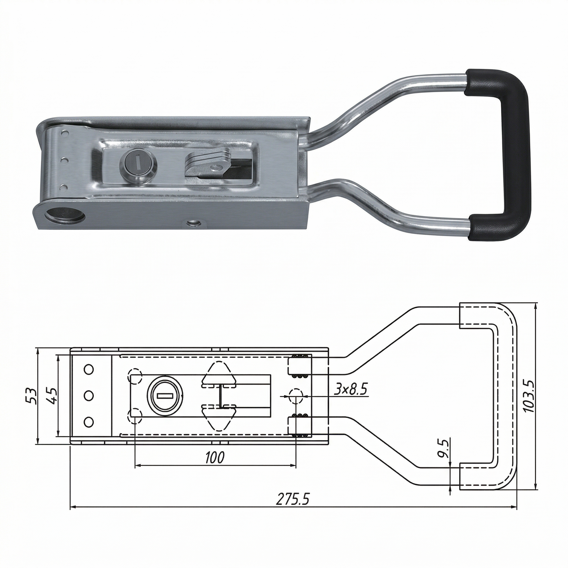 Delta Handle for Cam-Action Lock Pan Glory