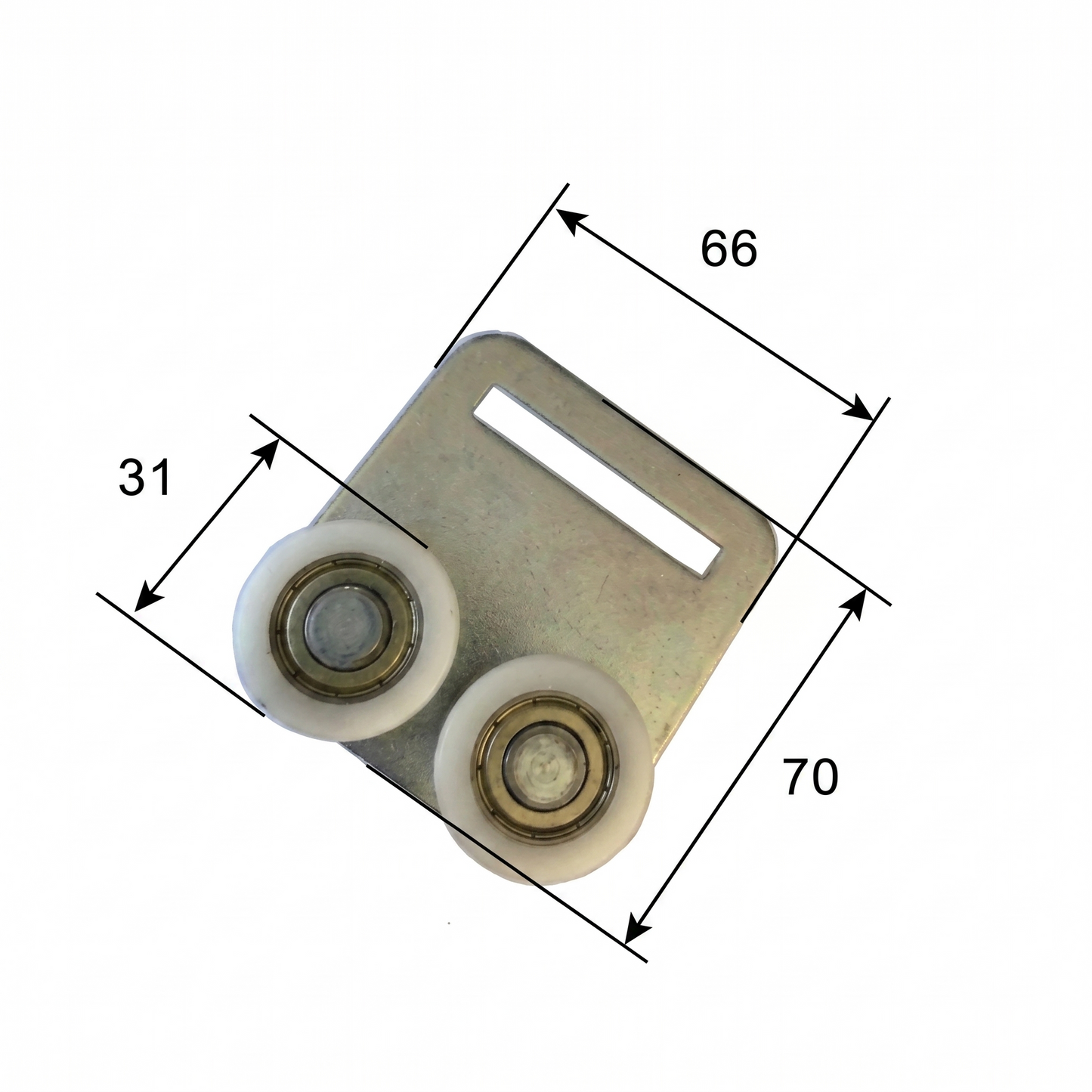 Steel Zinc / 66x70mm Slotted Plate Double Curtain Roller by Pan Glory