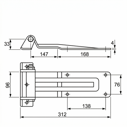 270° & 180° Opening Door Hinge Pan Glory