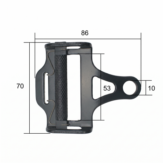 Slide Adjuster With Latch Tongue