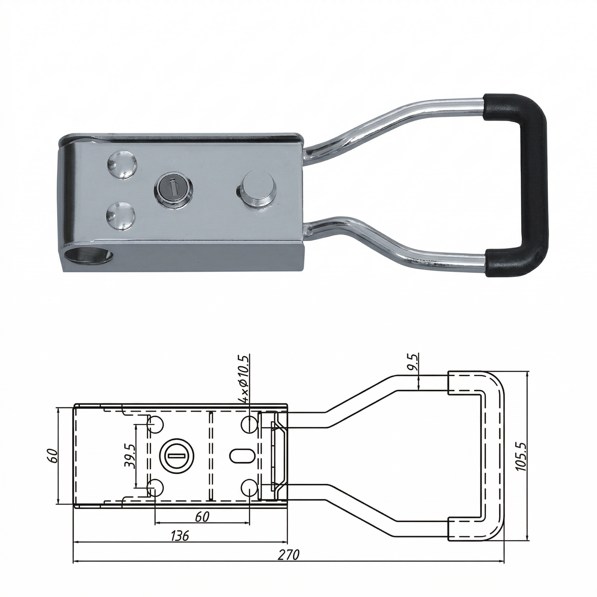 Delta Handle for Cam-Action Lock Pan Glory
