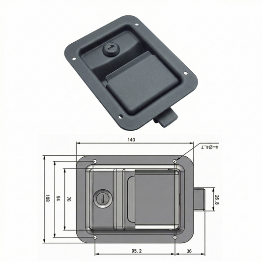 Standard Flush Mount Paddle Latch Pan Glory