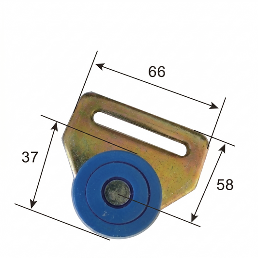 Blue Nylon / 31mm Slotted Plate Single Curtain Roller by Pan Glory
