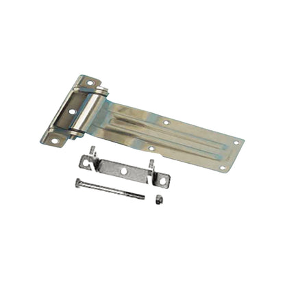 Charnière de porte robuste en acier inoxydable A10410S, ouverture à 270°, avec structure réglable et de protection, fixation par vis ou soudure, compatible avec les camions fourgons, idéale pour la chaîne du froid.
