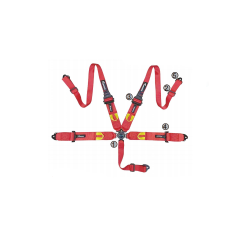 Arnés de 4 puntos con hebilla Ez-Buckle y acolchado, acolchado de 2 pulgadas con correa de esternón. Se adapta a todos los vehículos todoterreno, UTV, 4x4, karts y buggies (negro). 